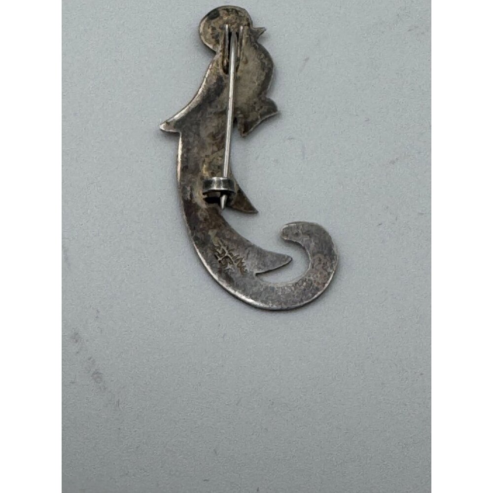 Vintage Sterling Silver Bird Brooch Pin Intricate Design 925 1 1/4" 1.25g - Picture 12 of 12